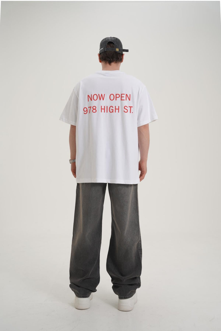 Heart Baskılı Beyaz Oversize Tshirt CT01 MRT26006/1