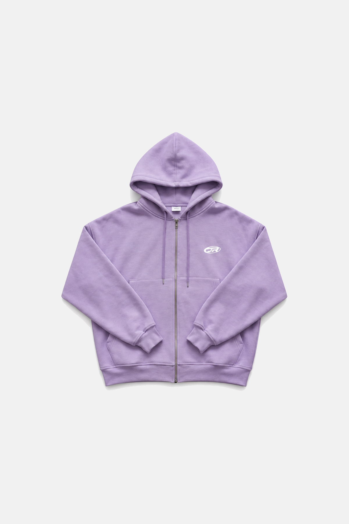 Jr Logo Boxy Kalıp Lila Oversize Zipper Sweatshirt
