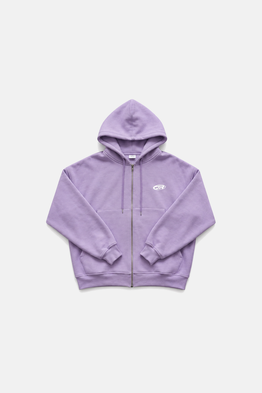 Jr Logo Boxy Kalıp Lila Oversize Zipper Sweatshirt