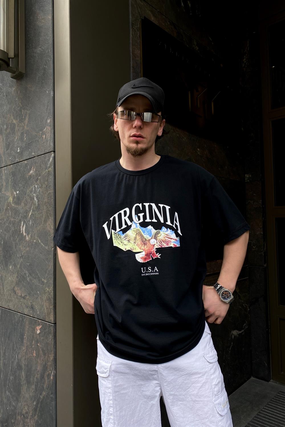 Virginia Baskılı Oversize Tshirt T542