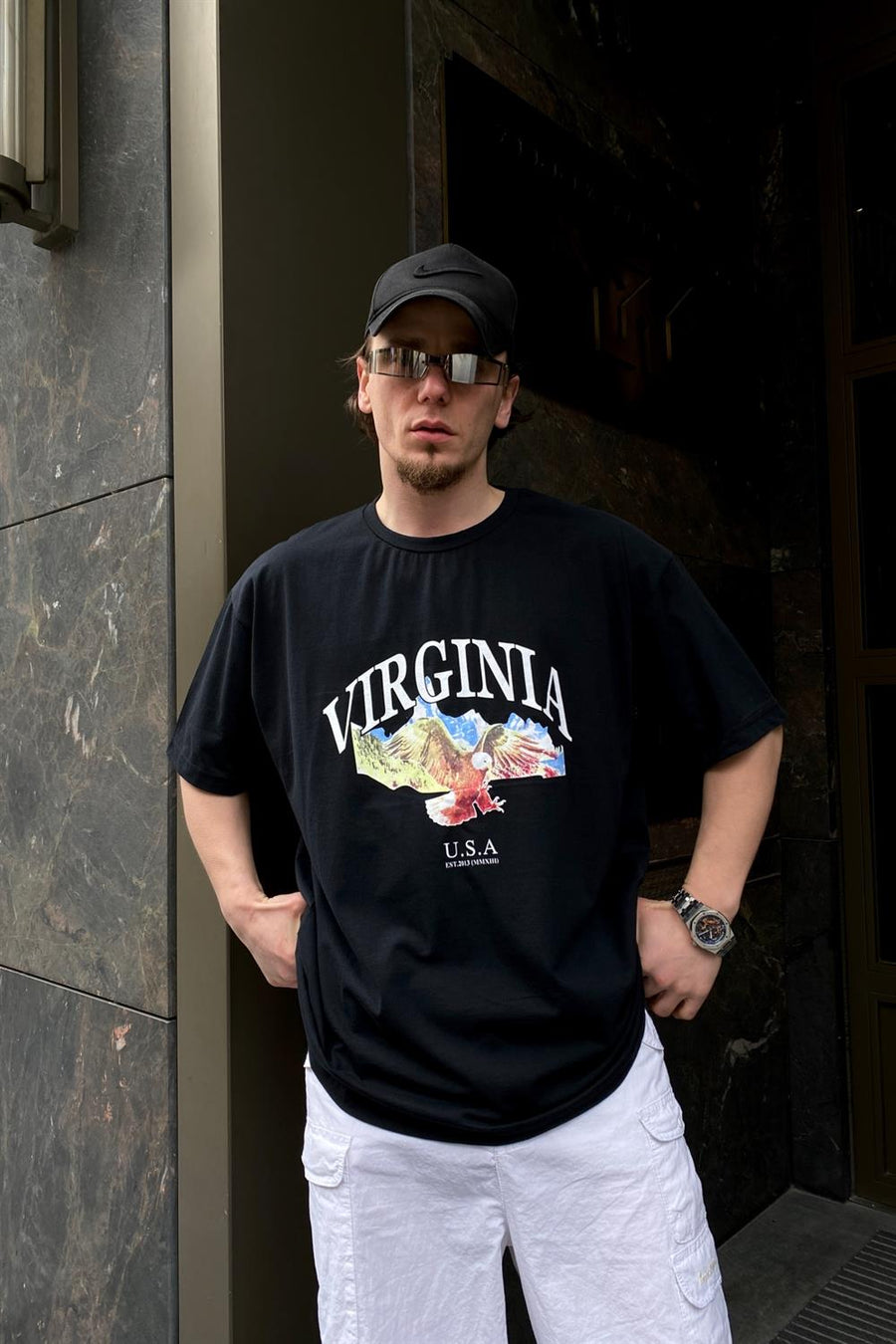 Virginia Baskılı Oversize Tshirt T542