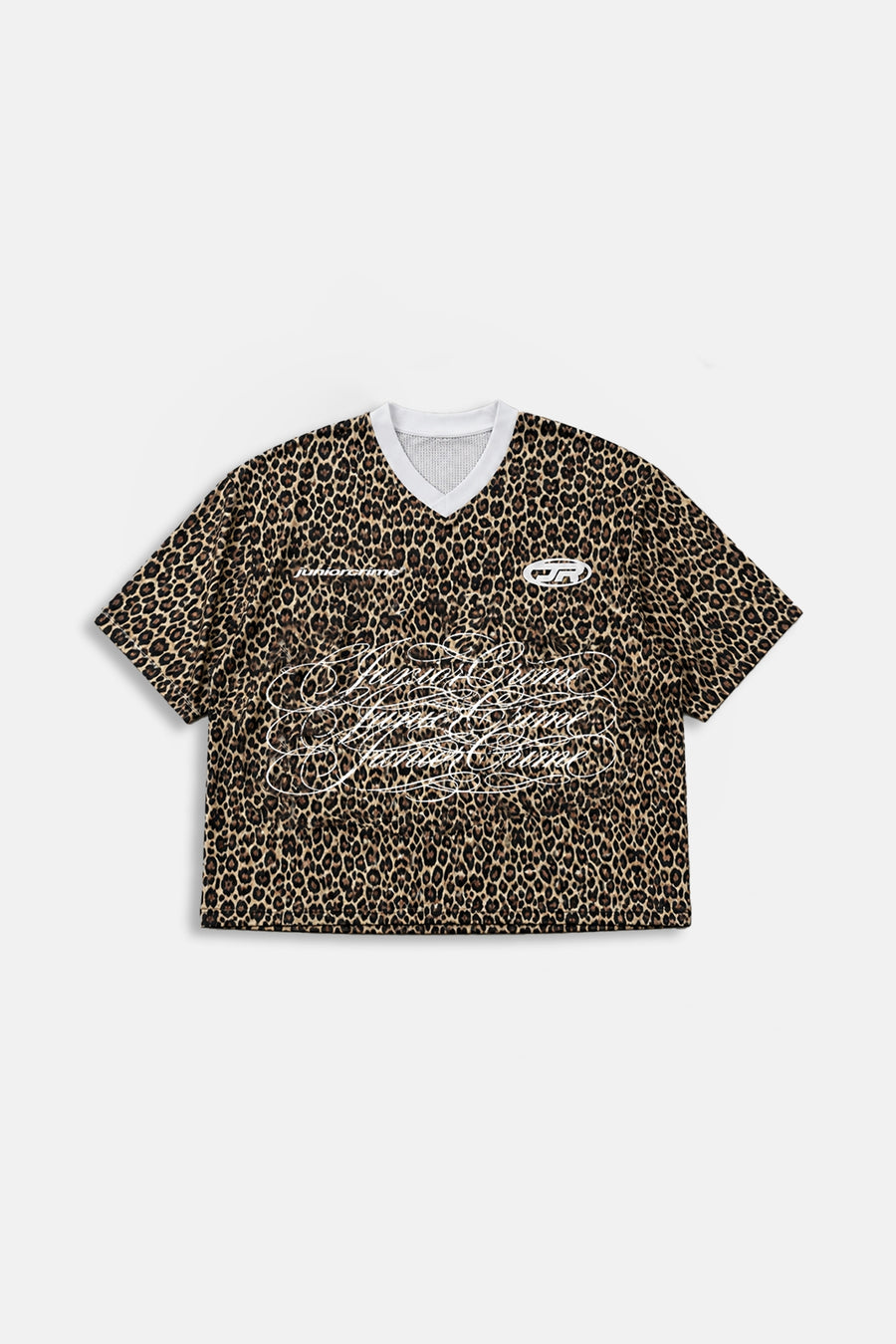 JR Leopard Boxy Kalıp Forma Tshirt