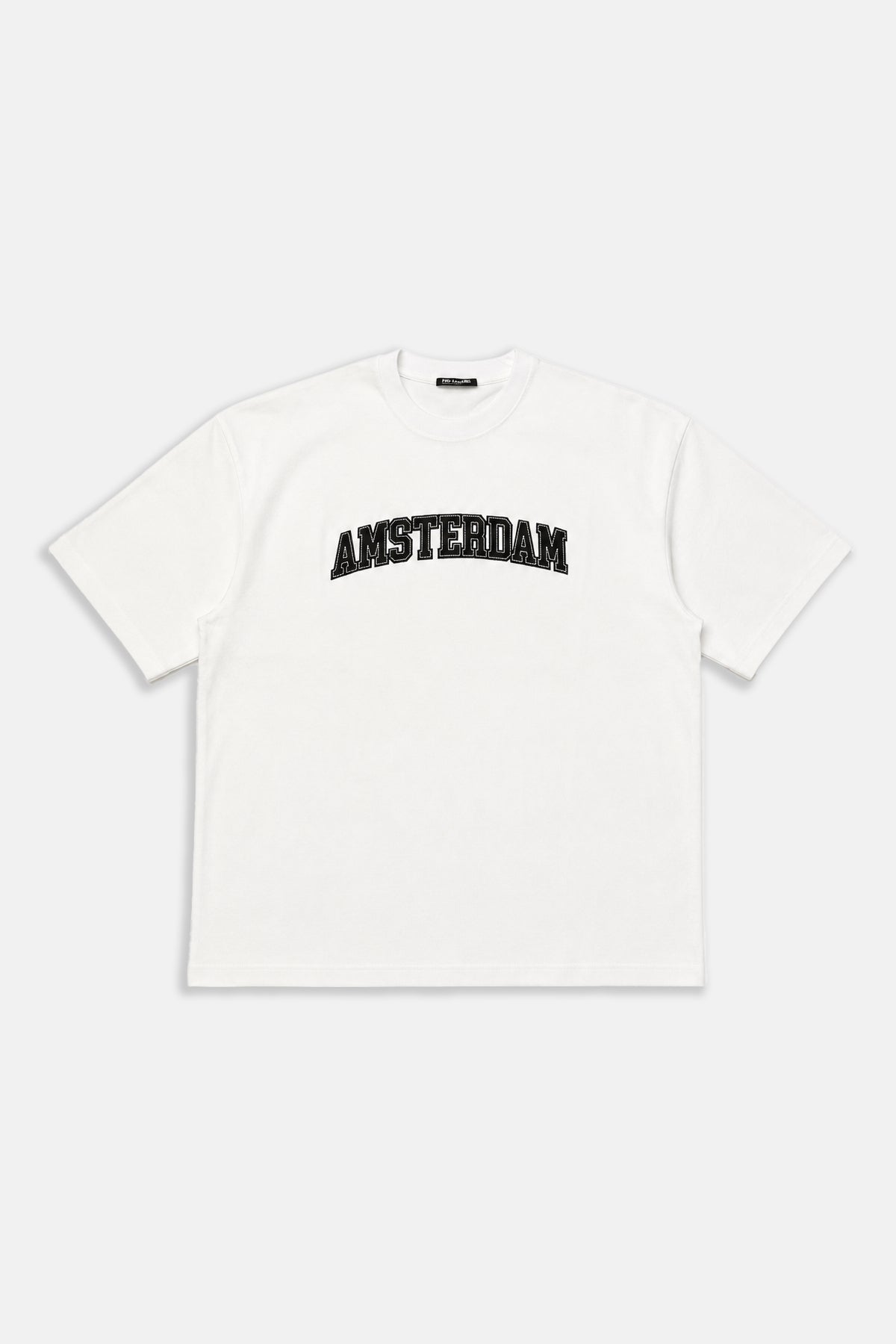 Amsterdam Nakışlı Beyaz Oversize Tshirt