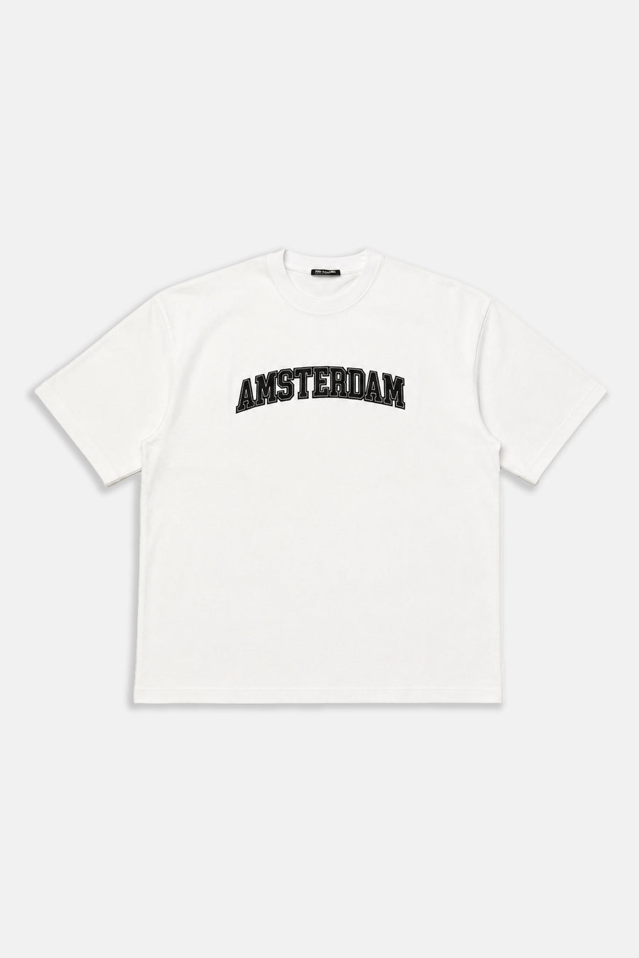 Amsterdam Nakışlı Beyaz Oversize Tshirt