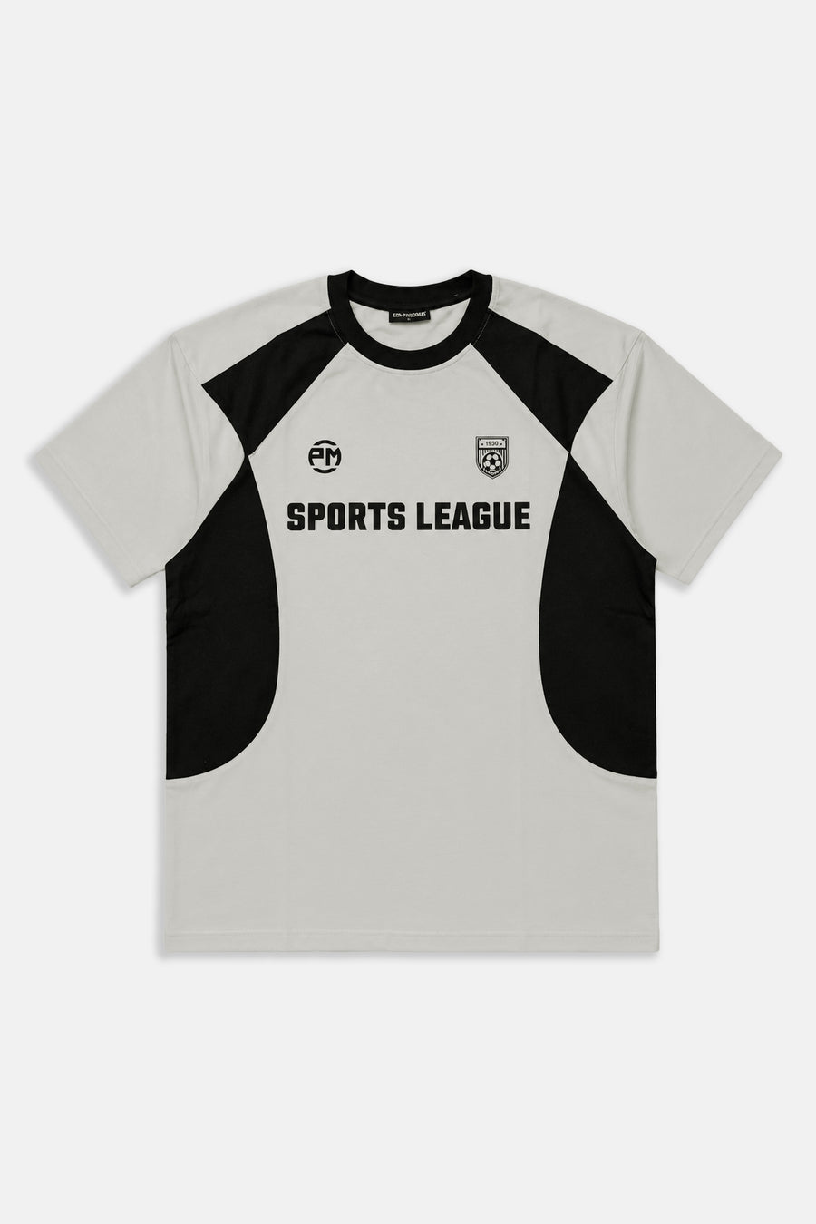 League Baskılı Gri Oversize Tshirt