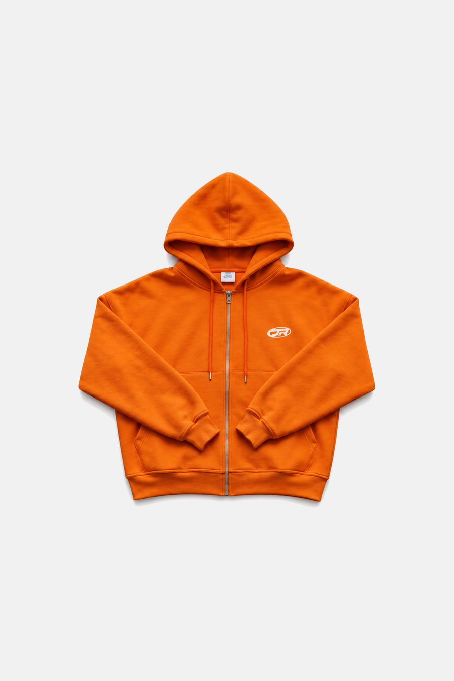Jr Logo Boxy Kalıp Oranj Oversize Zipper Sweatshirt