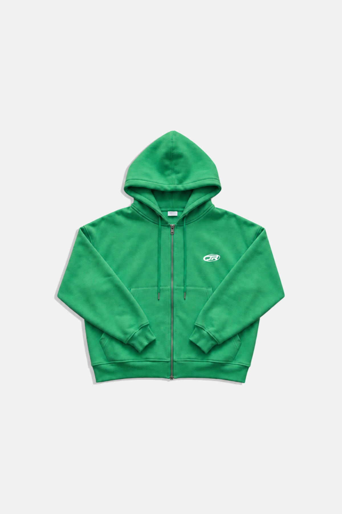 Jr Logo Boxy Kalıp Benetton Yeşil Oversize Zipper Sweatshirt