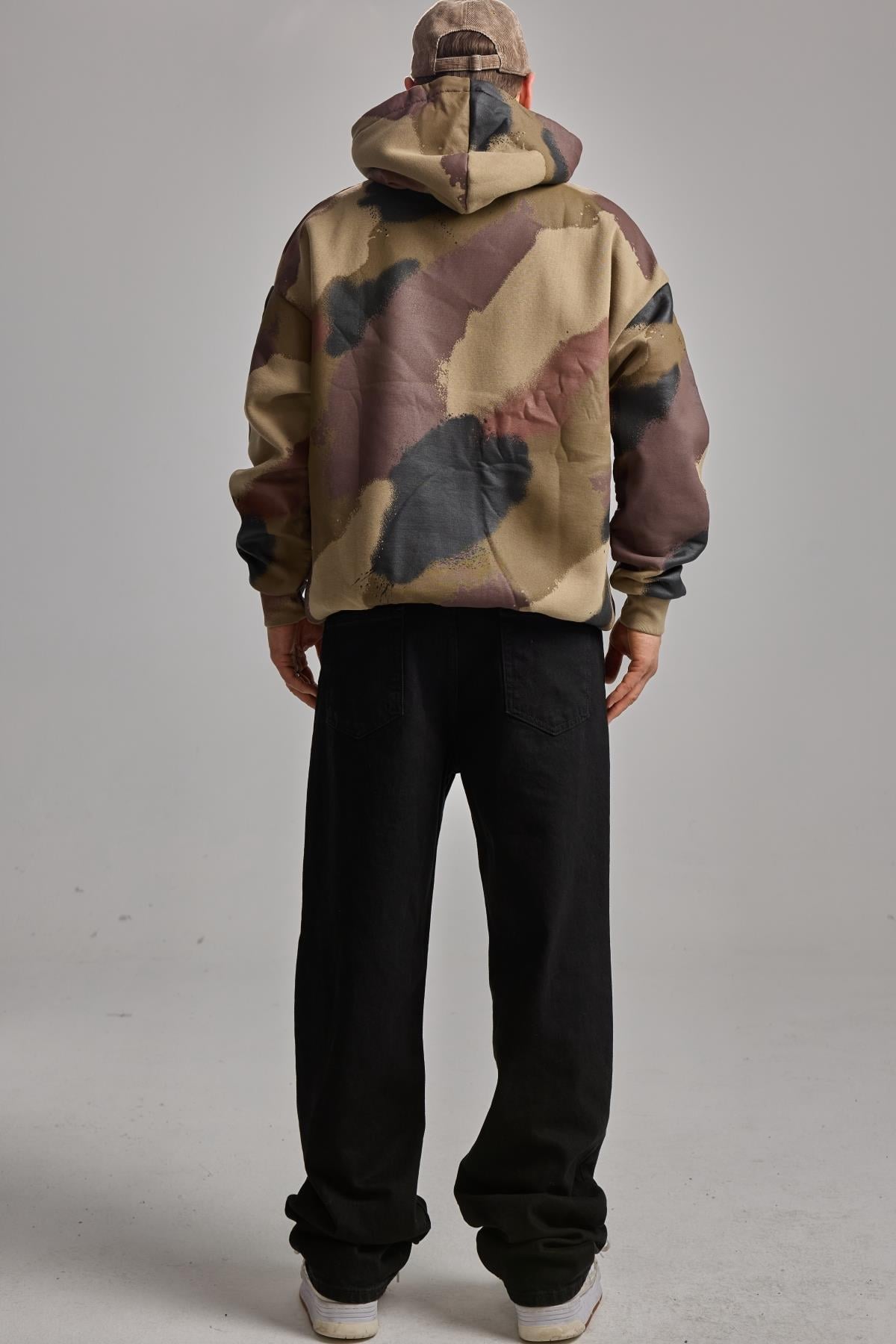 Haki Kamuflaj Desenli Oversize Sweat 25CK020