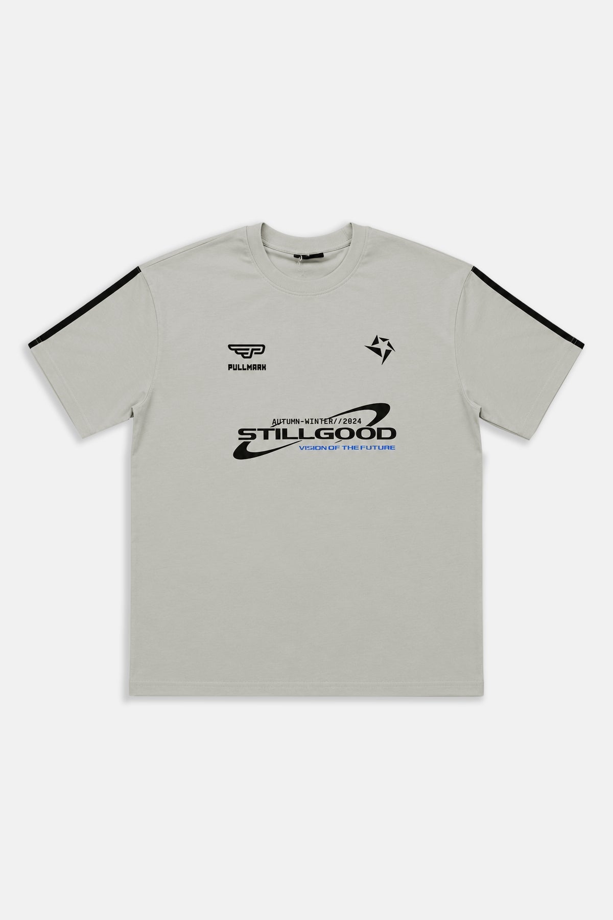 Stillgood Baskılı Gri Oversize Tshirt