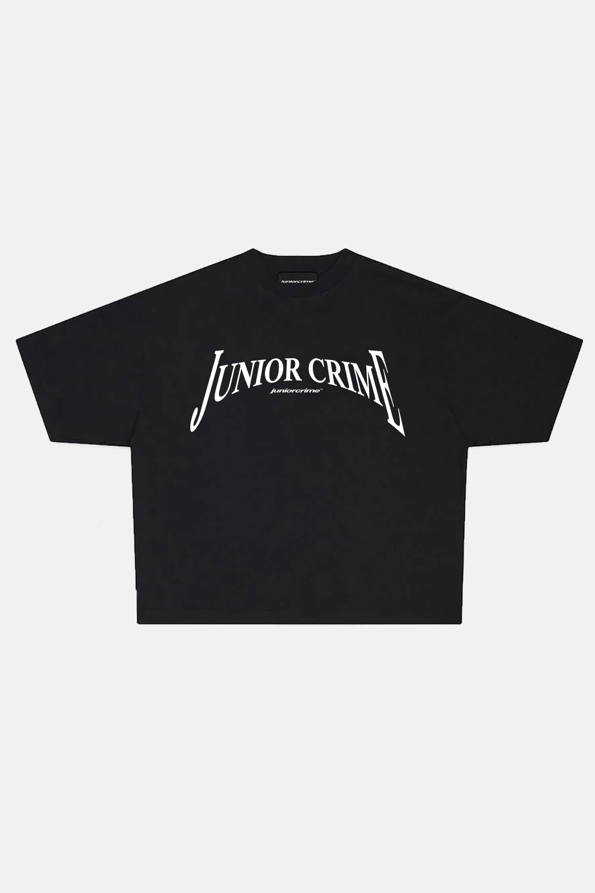JR Logo Baskılı Siyah Boxy Fit Tshirt