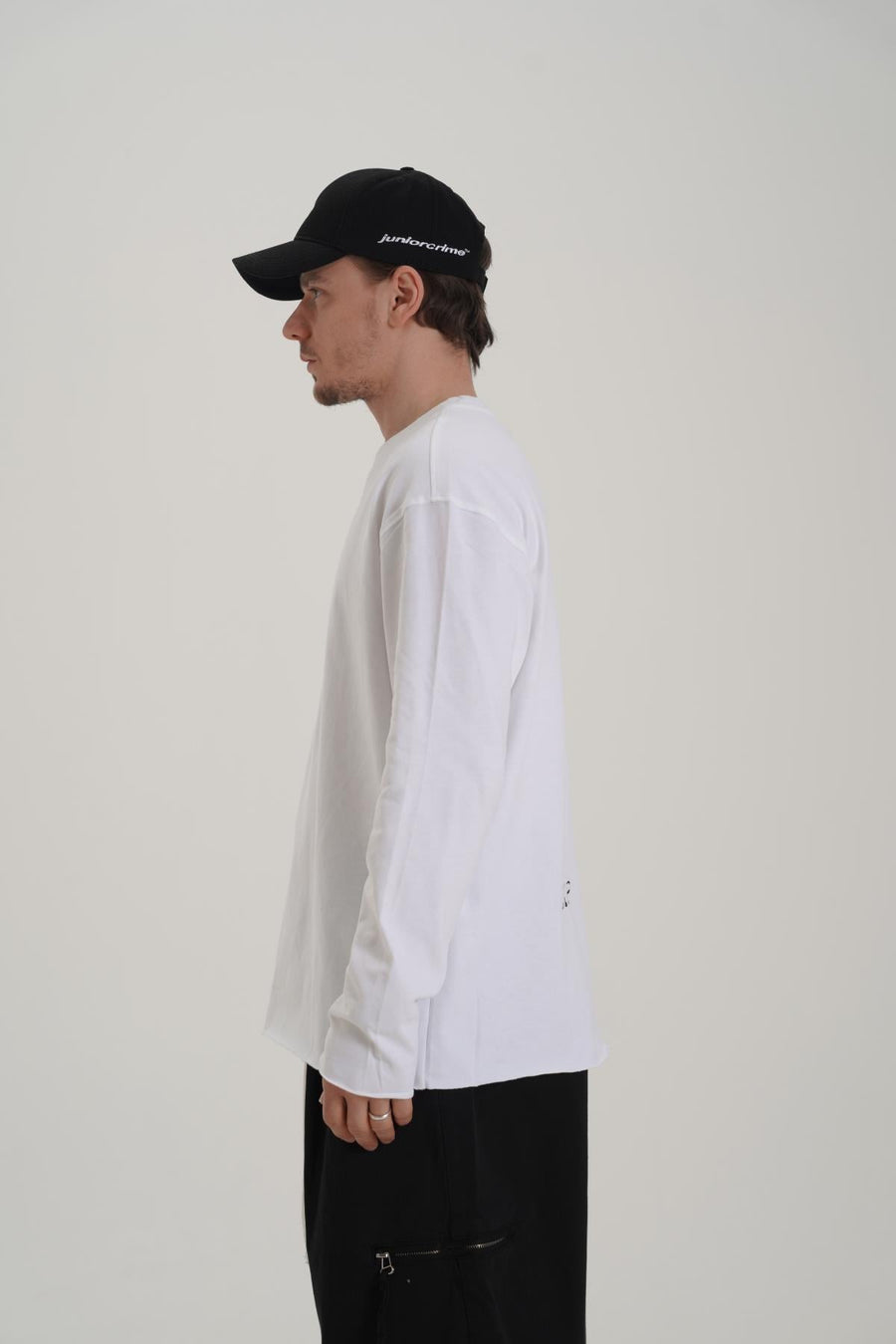 Kol Baskılı Beyaz Oversize Longsleeve CT01 26CK012