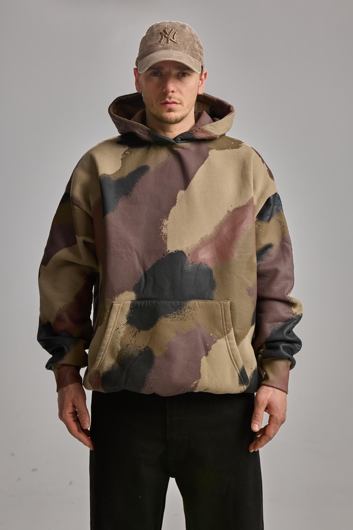 Haki Kamuflaj Desenli Oversize Sweat 25CK020