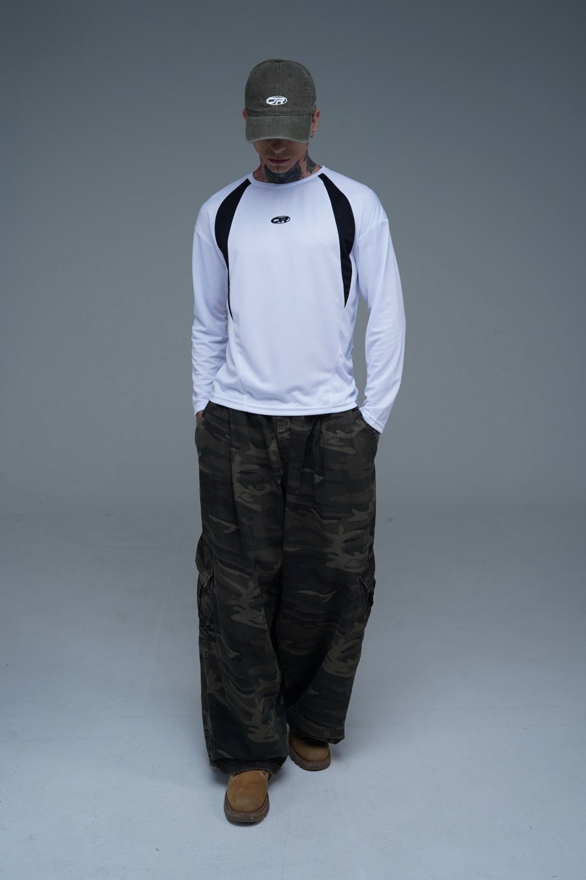 JR Camo Desen Low Waist Baggy Pantolon