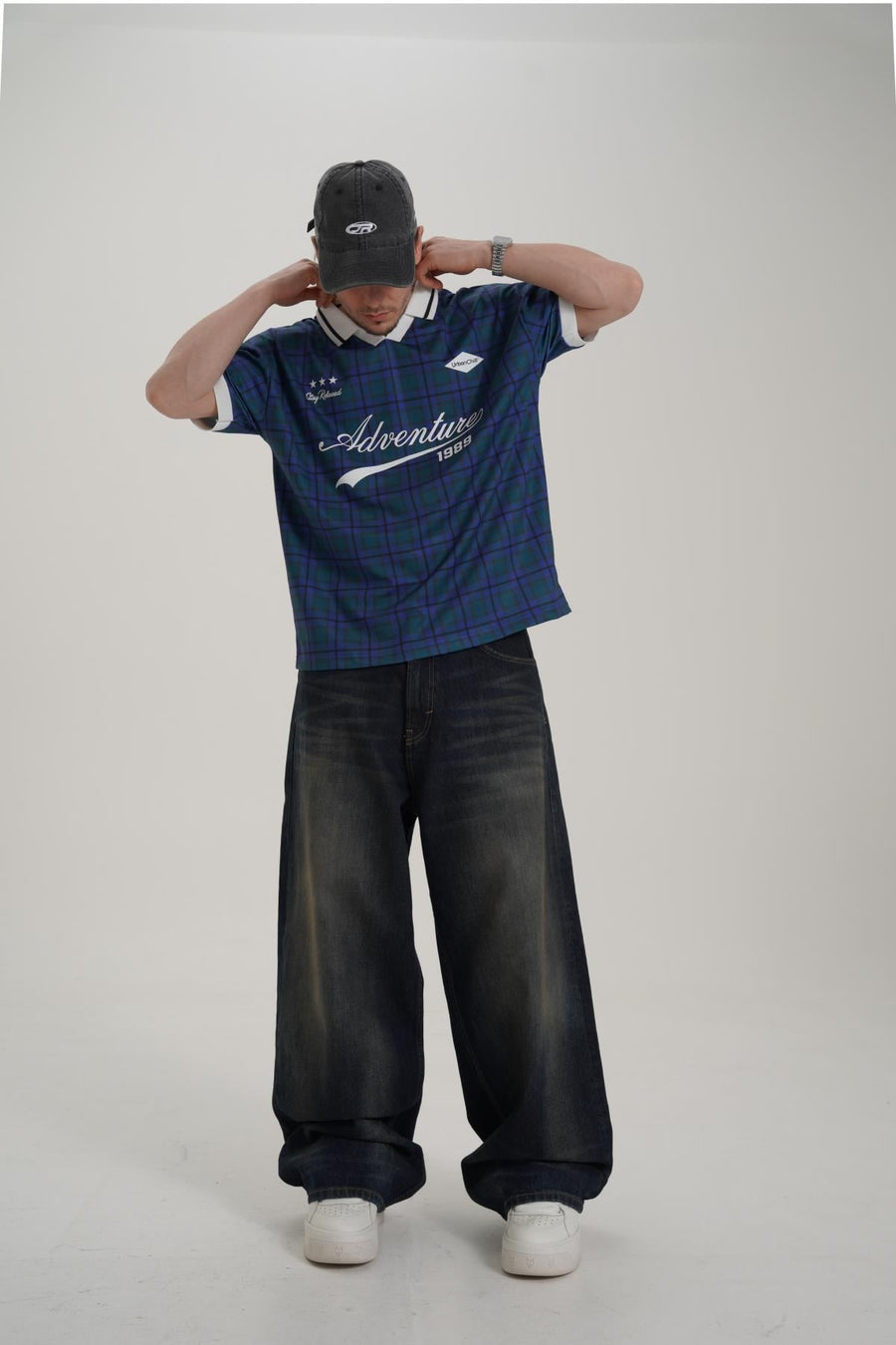 Adventure Baskılı Mavi Oversize Forma Tshirt PM01 26Y282