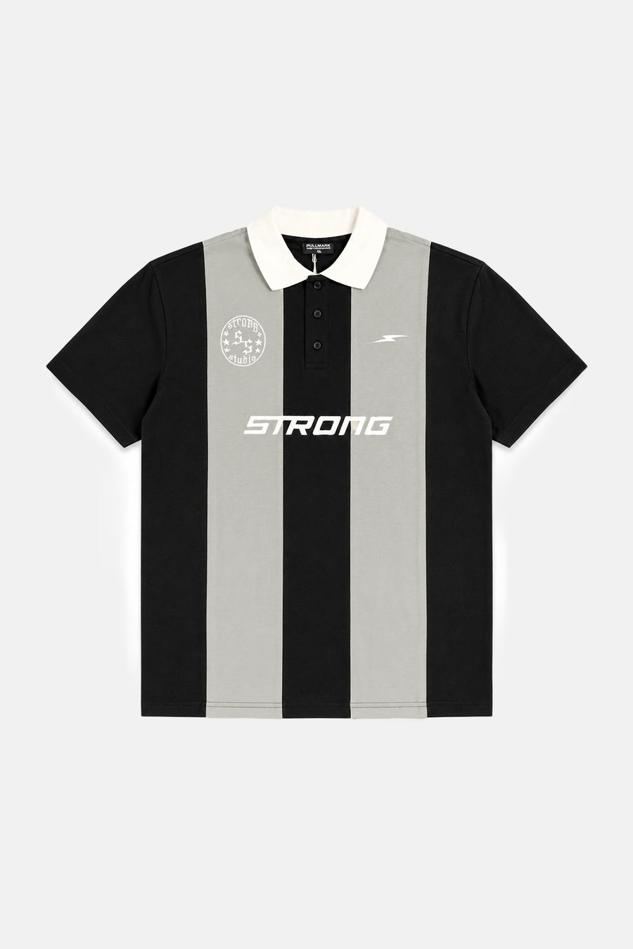 Strong Nakışlı Polo Yaka Oversize Tshirt