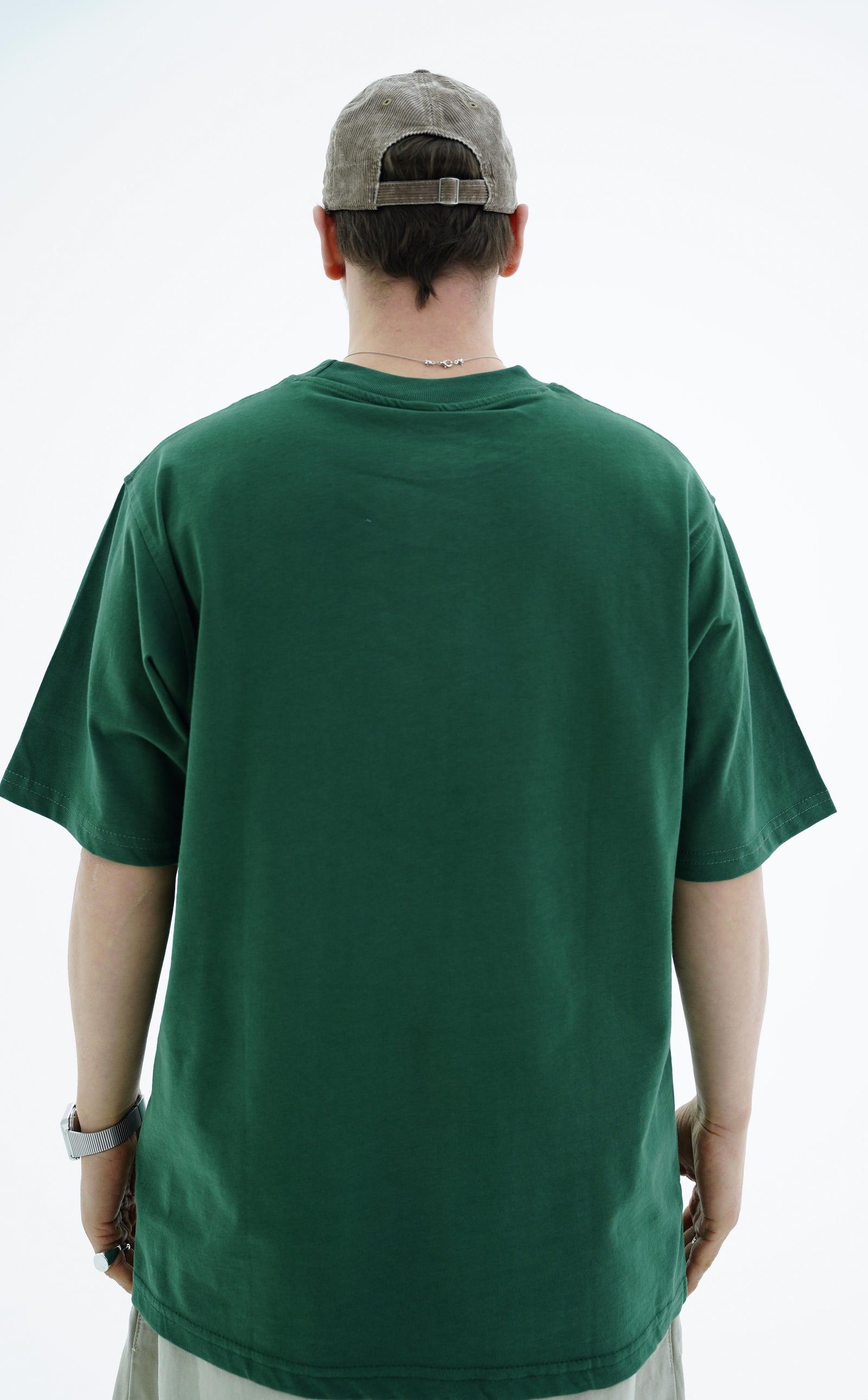 Nakışlı Yeşil Oversize Tshirt CT01 25CY062