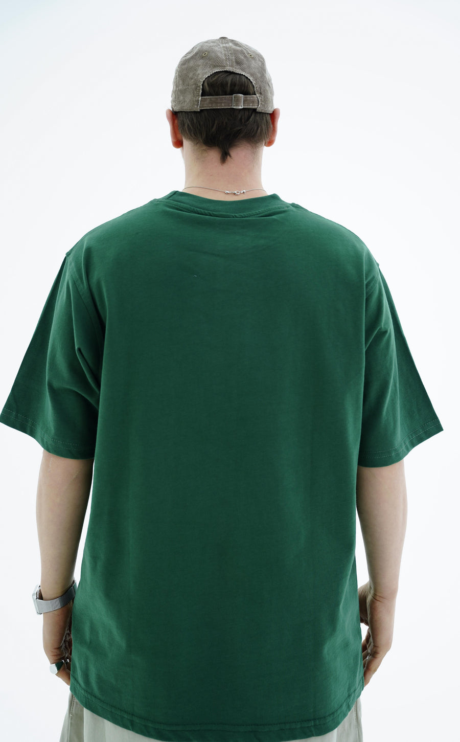 Nakışlı Yeşil Oversize Tshirt CT01 25CY062