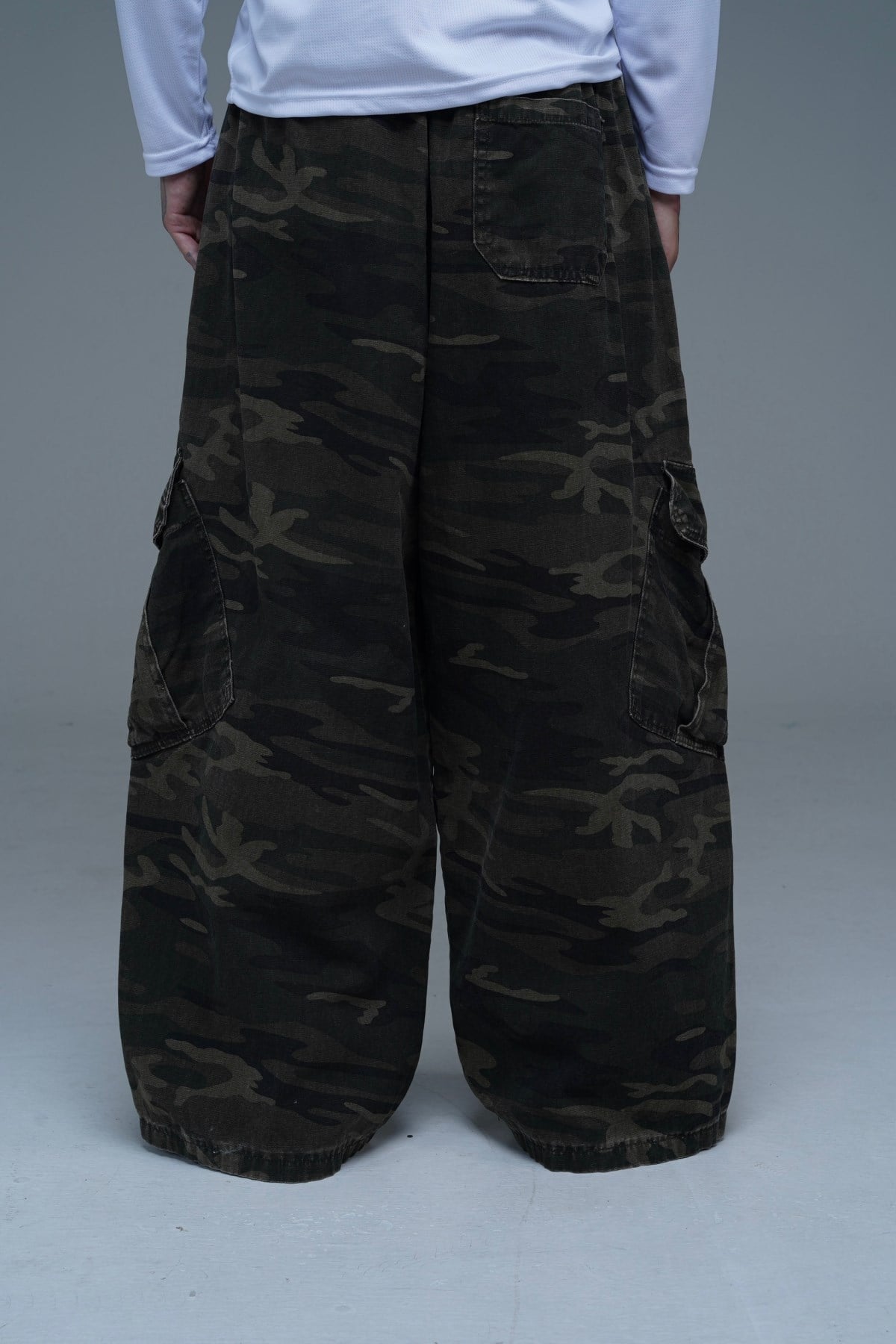 JR Camo Desen Low Waist Baggy Pantolon