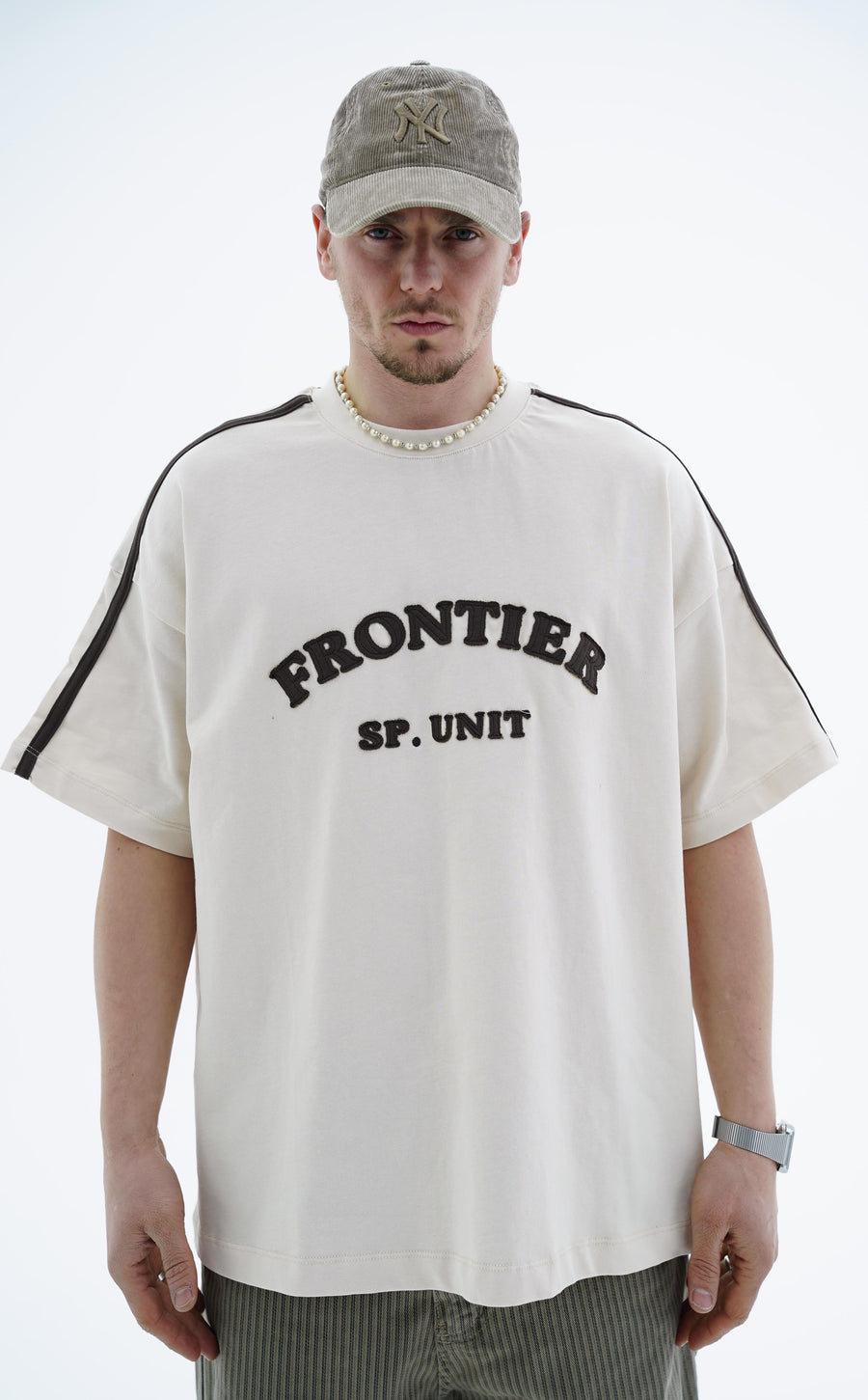 Frontier Patch Detay Kemik Oversize Tshirt JC01 26Y125