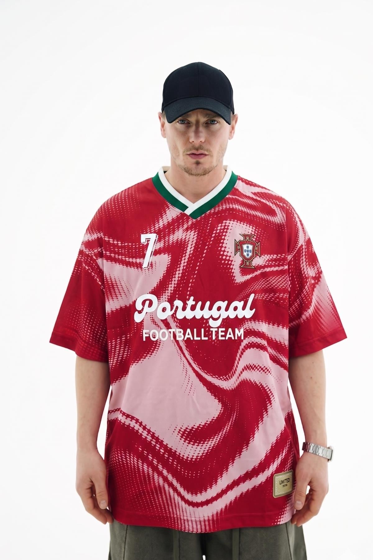 Portugal Baskılı Oversize Forma Tshirt JC01 26Y163