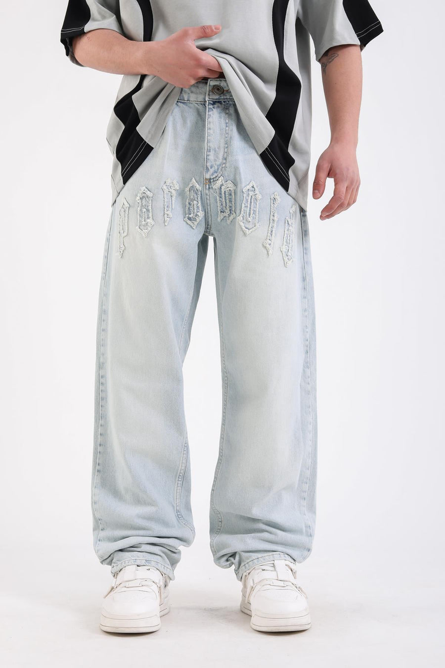 Paranoid Patch Detay Açık Mavi Jean Pantolon