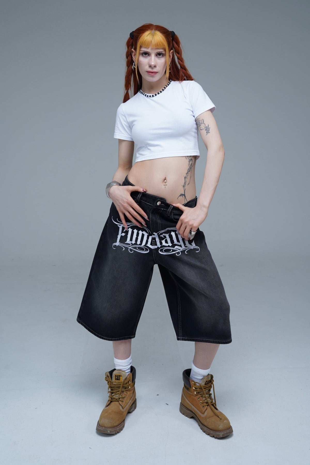 Beyaz Basic Kadın Crop Top