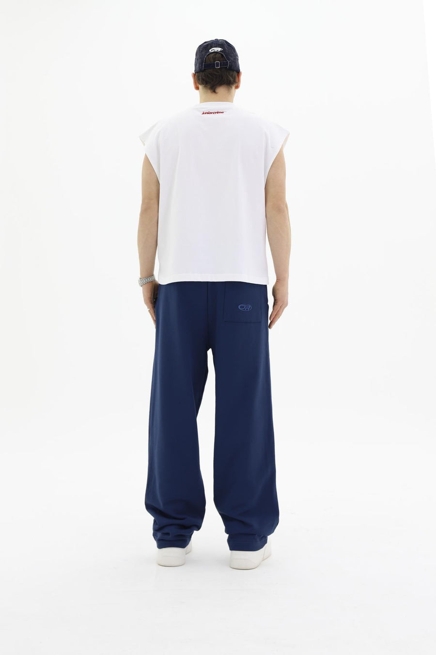 JR Diagonal Kumaş Lacivert Baggy Eşofman
