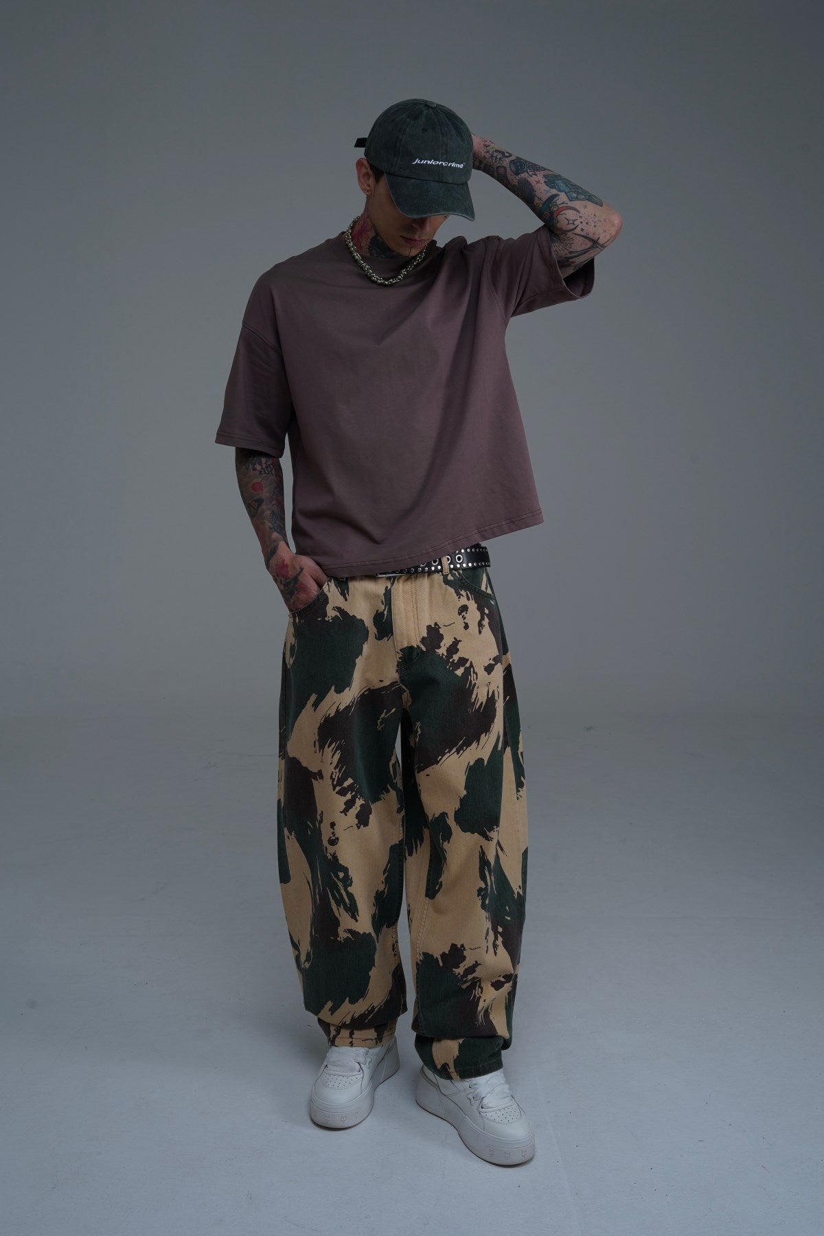 JR Kahve Boxy Fit Basic Oversize Tshirt