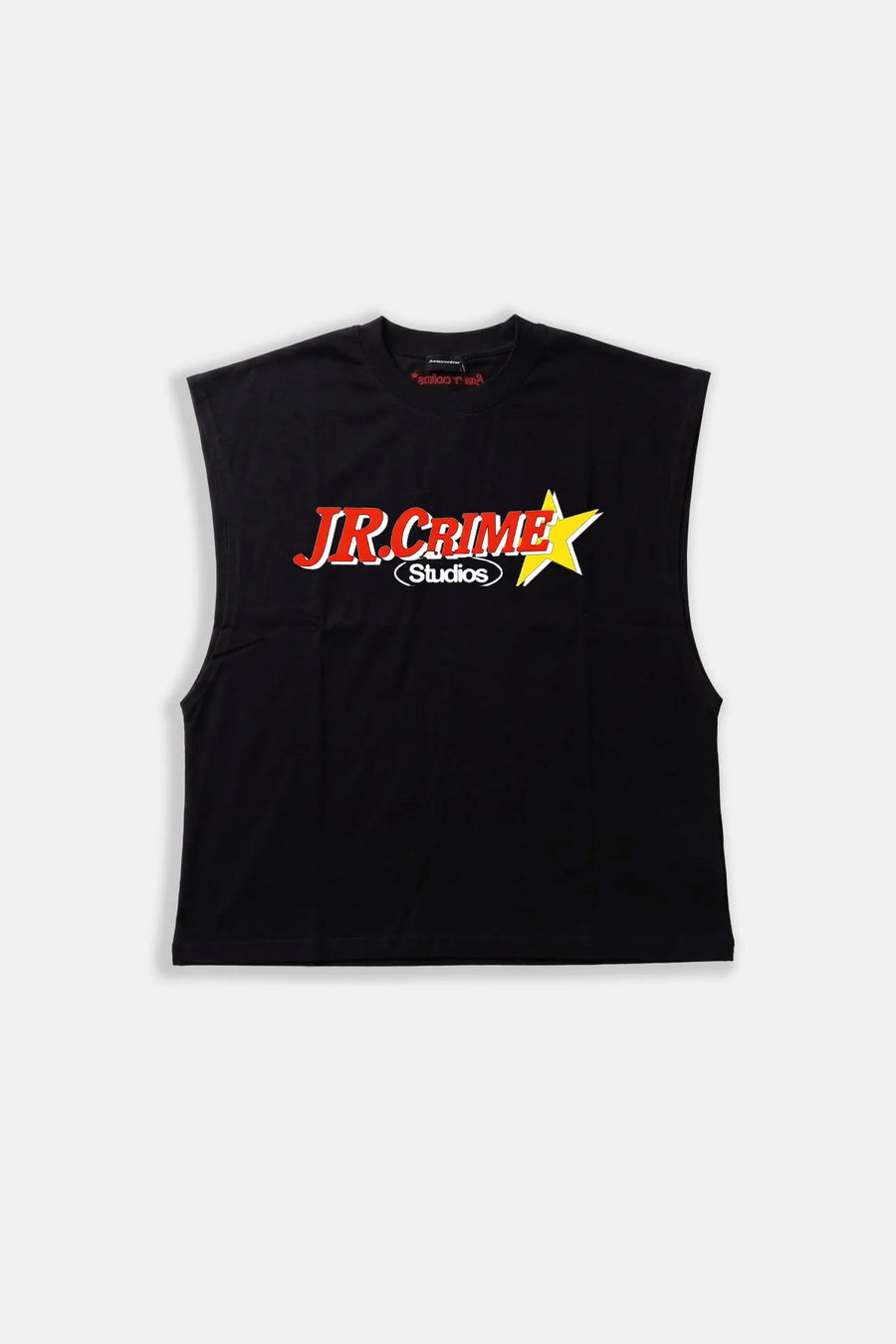 JR Studio Baskılı Boxy Fit Siyah Tshirt