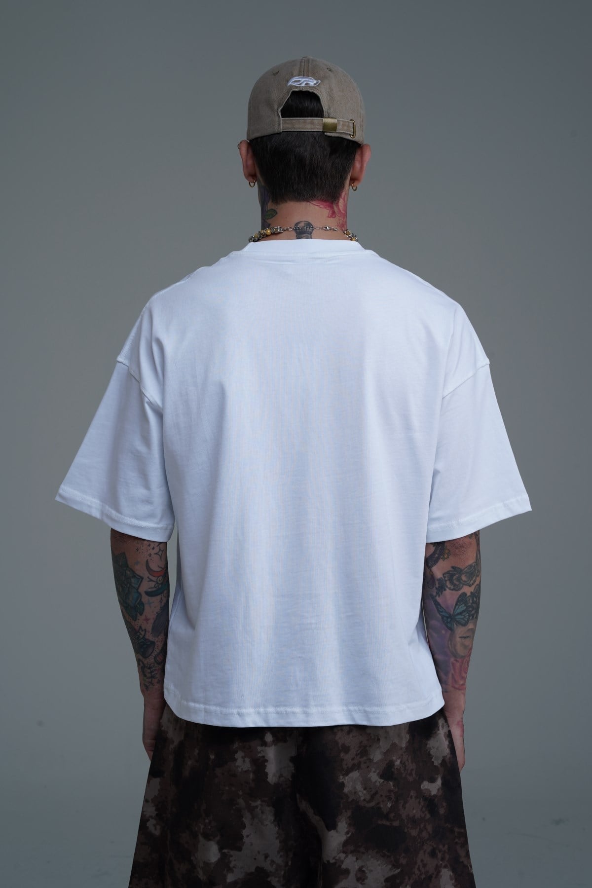 JR Beyaz Boxy Fit Basic Oversize Tshirt