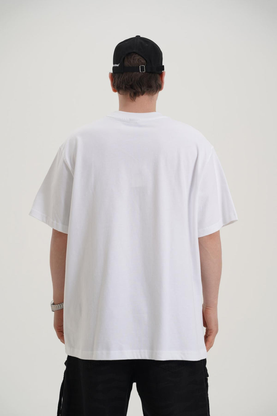 Forever Baskılı Beyaz Oversize Tshirt CT01 MRT26017/1