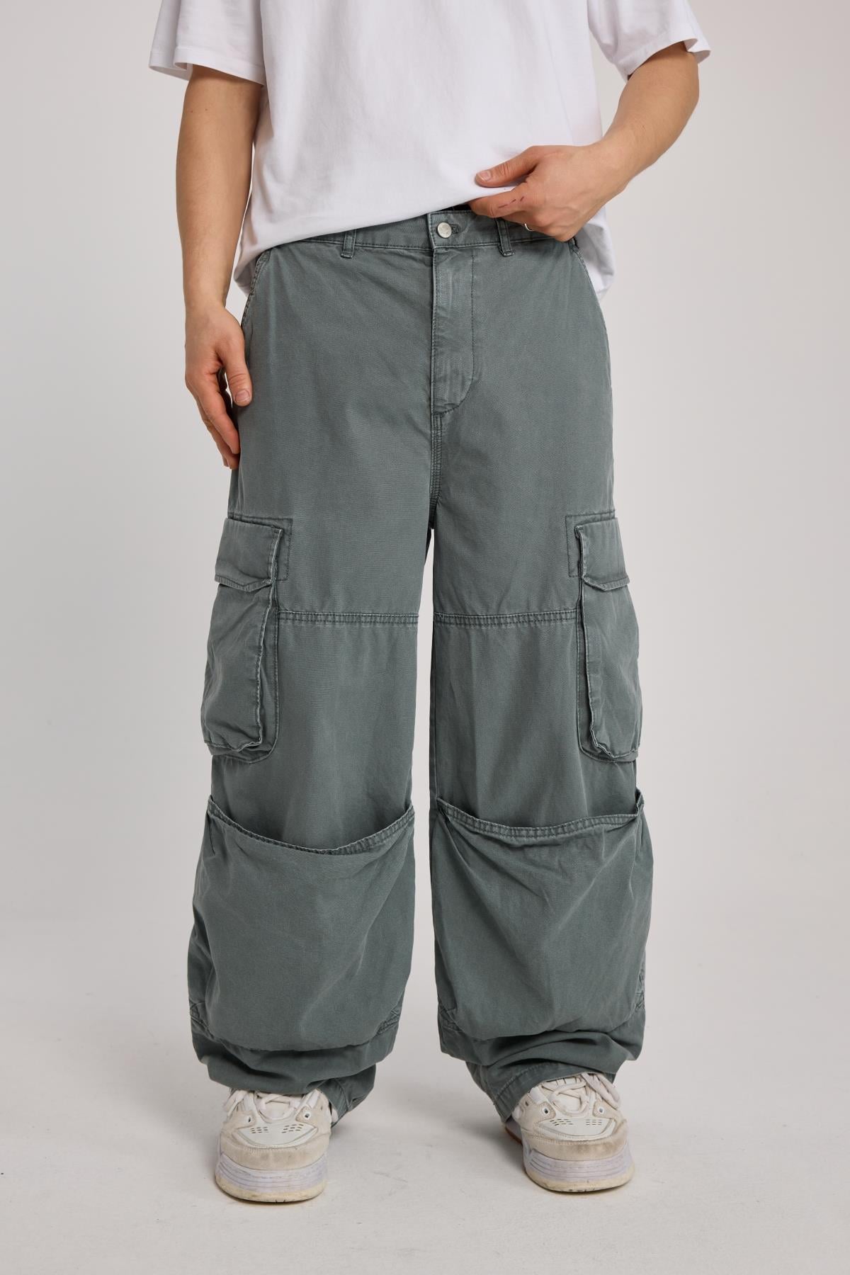 Kanguru Cep Detay Baggy Pantolon