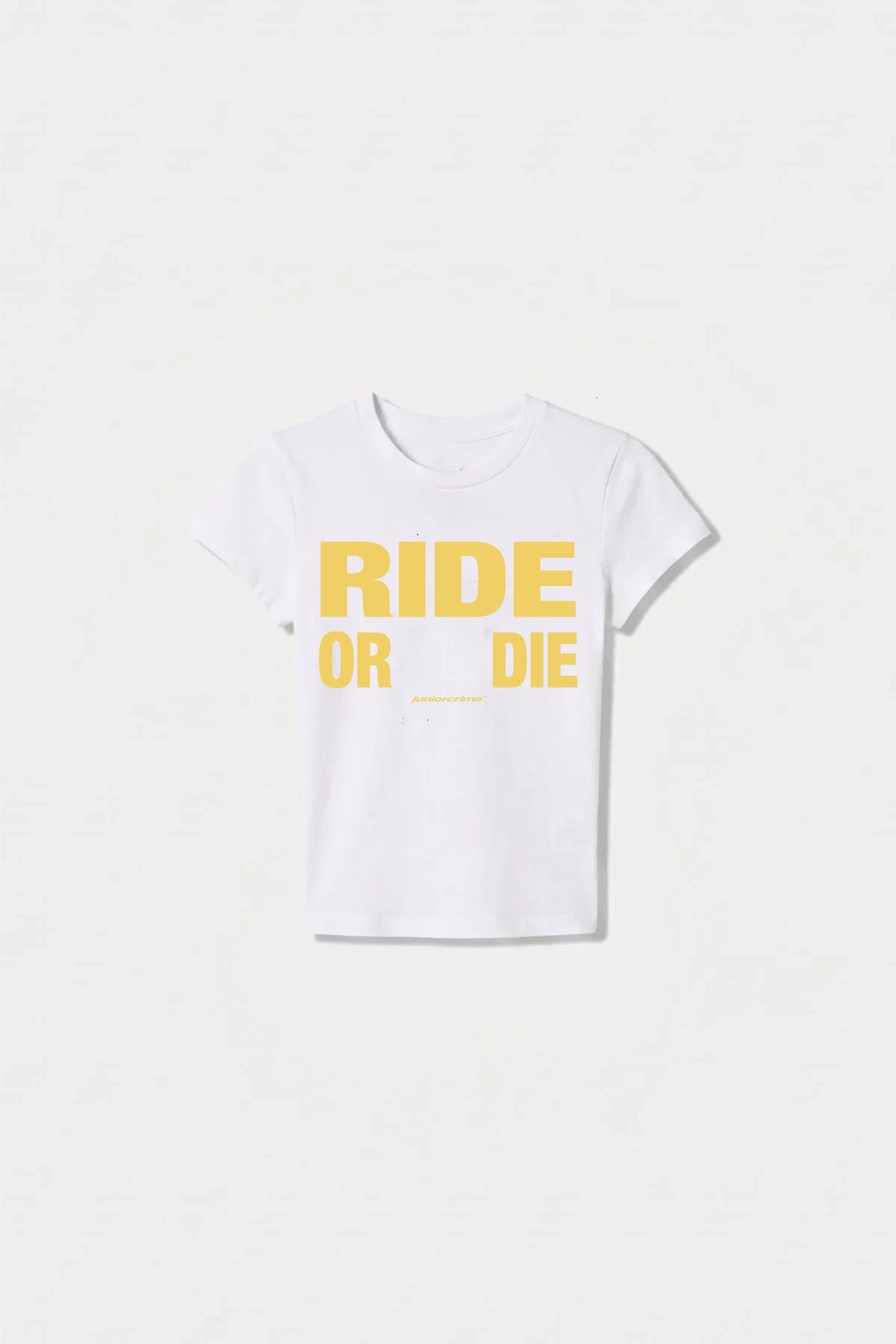 JR Ride Baskılı Beyaz Kadın Fit Top