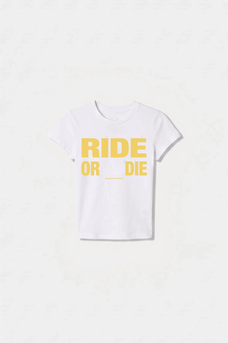 JR Ride Baskılı Beyaz Kadın Fit Top