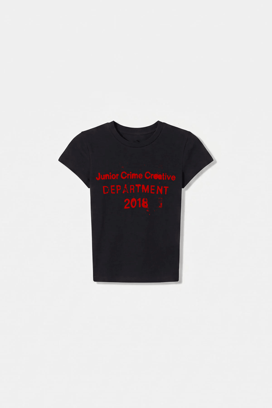 JR Kırmızı Creative Baskılı Siyah Kadın Fit Top