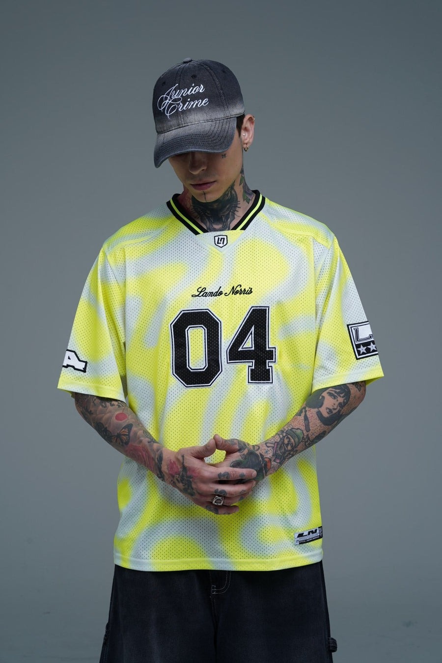 Patch Detay Neon Oversize Forma Tshirt