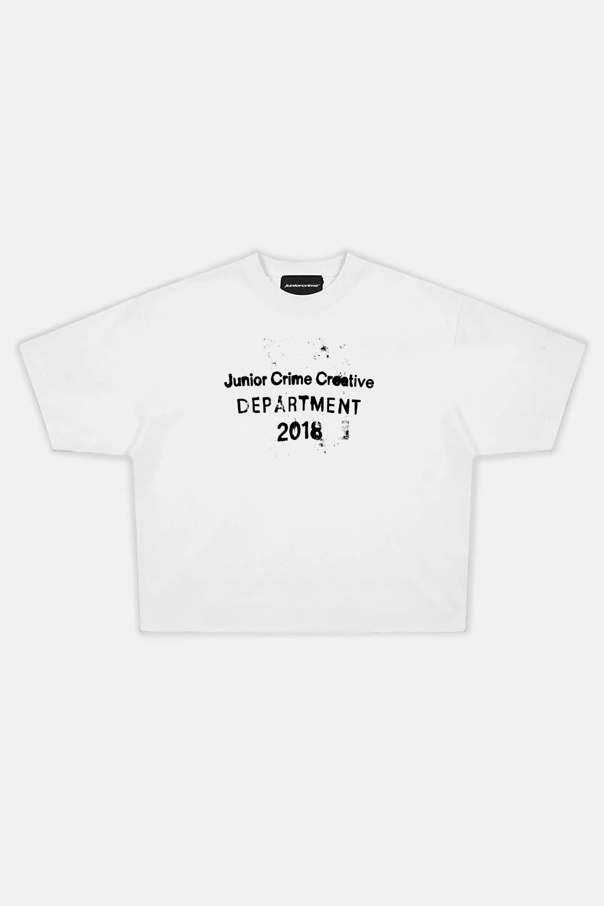 JR Creative Baskılı Beyaz Boxy Fit Tshirt