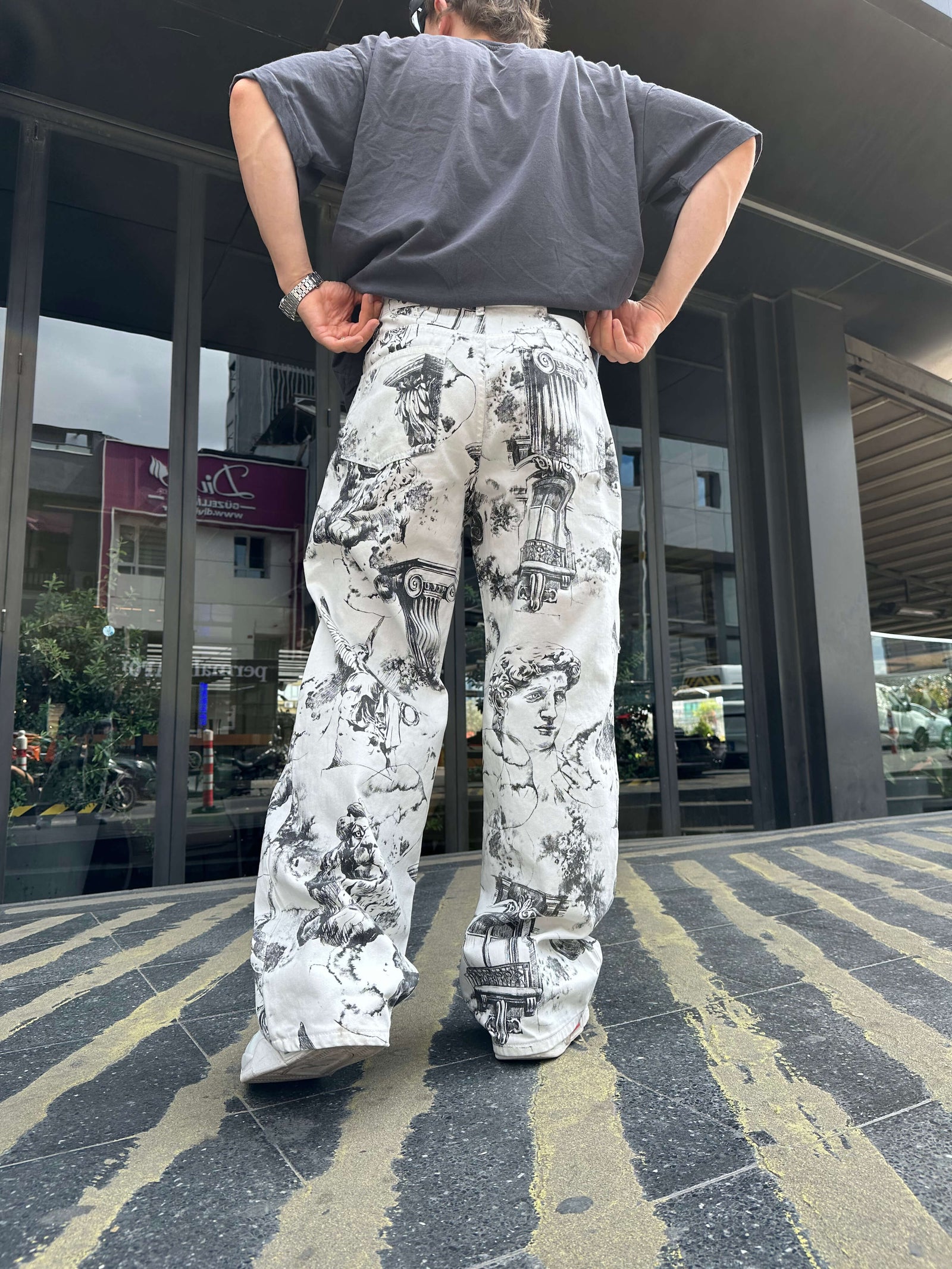 Fundayz David Desenli Baggy Jean Pantolon