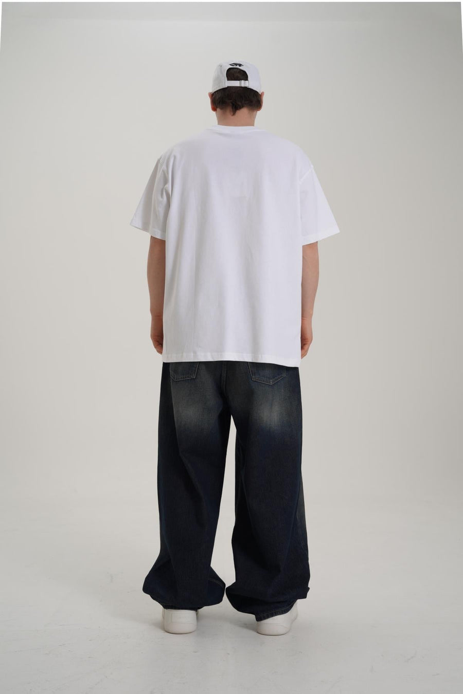 Face Baskılı Beyaz Oversize Tshirt CT01 MRT26010/1