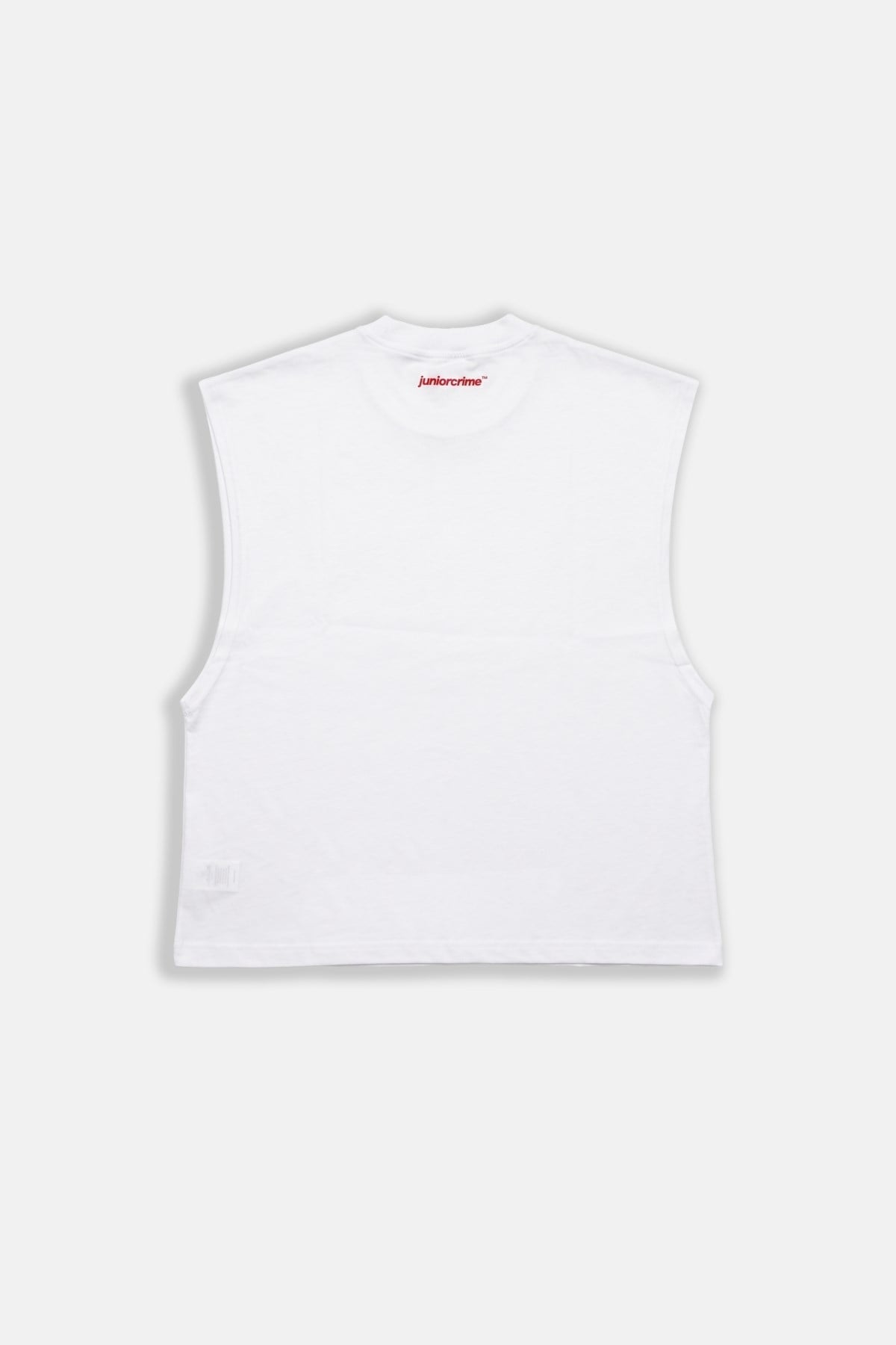 JR Lollipop Baskılı Boxy Fit Kolsuz Beyaz Tshirt