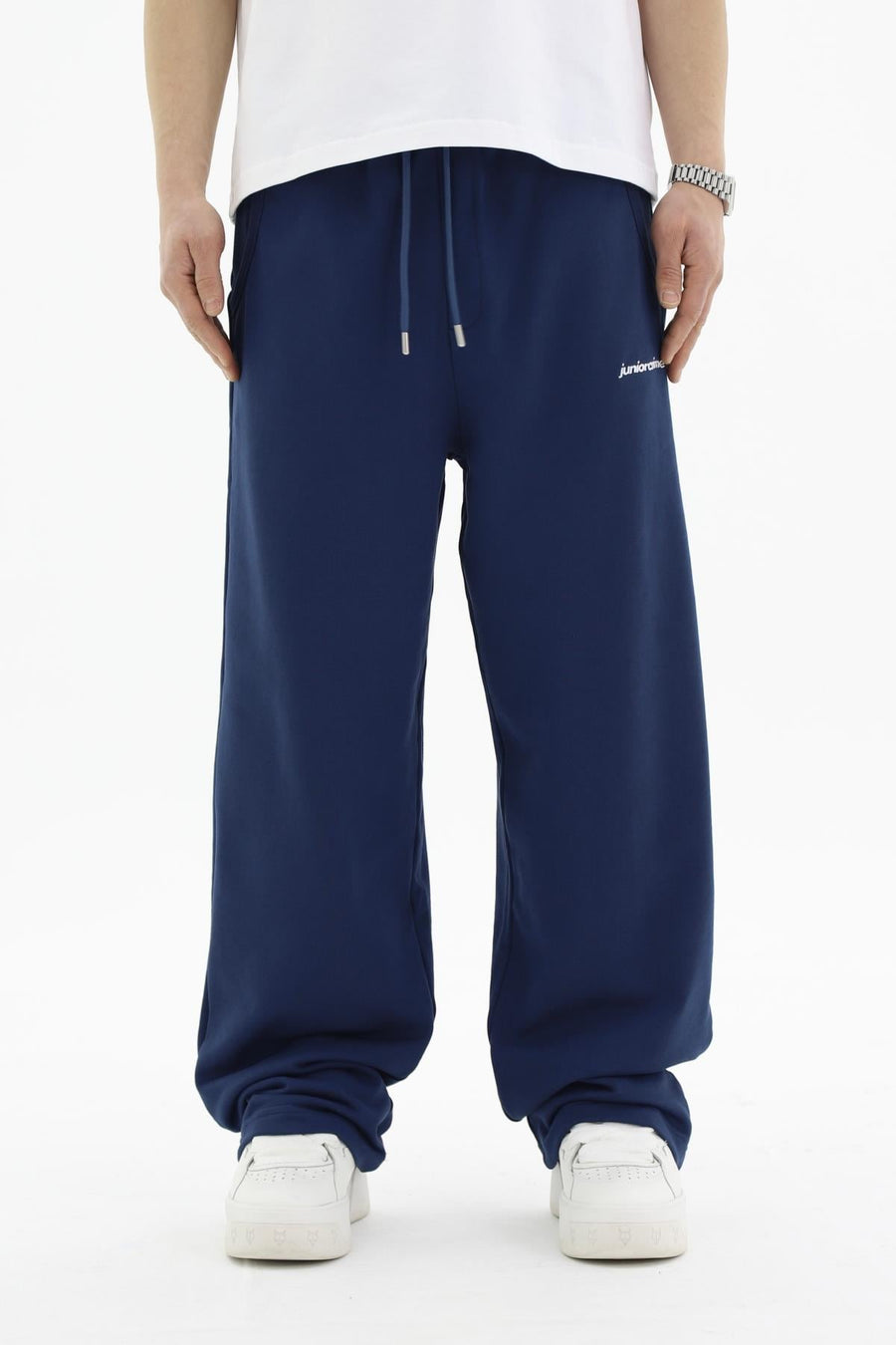 JR Diagonal Kumaş Lacivert Baggy Eşofman