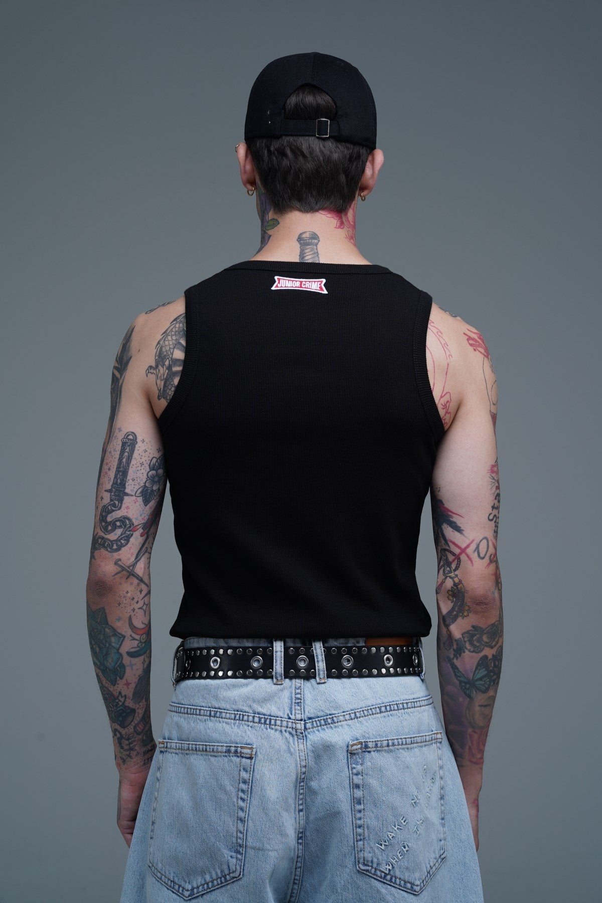 Fitilli Siyah Kırmızı Logo Fit Atlet