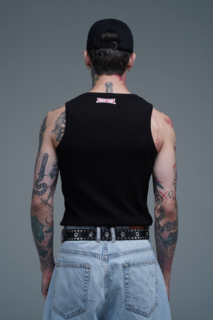 Fitilli Siyah Kırmızı Logo Fit Atlet