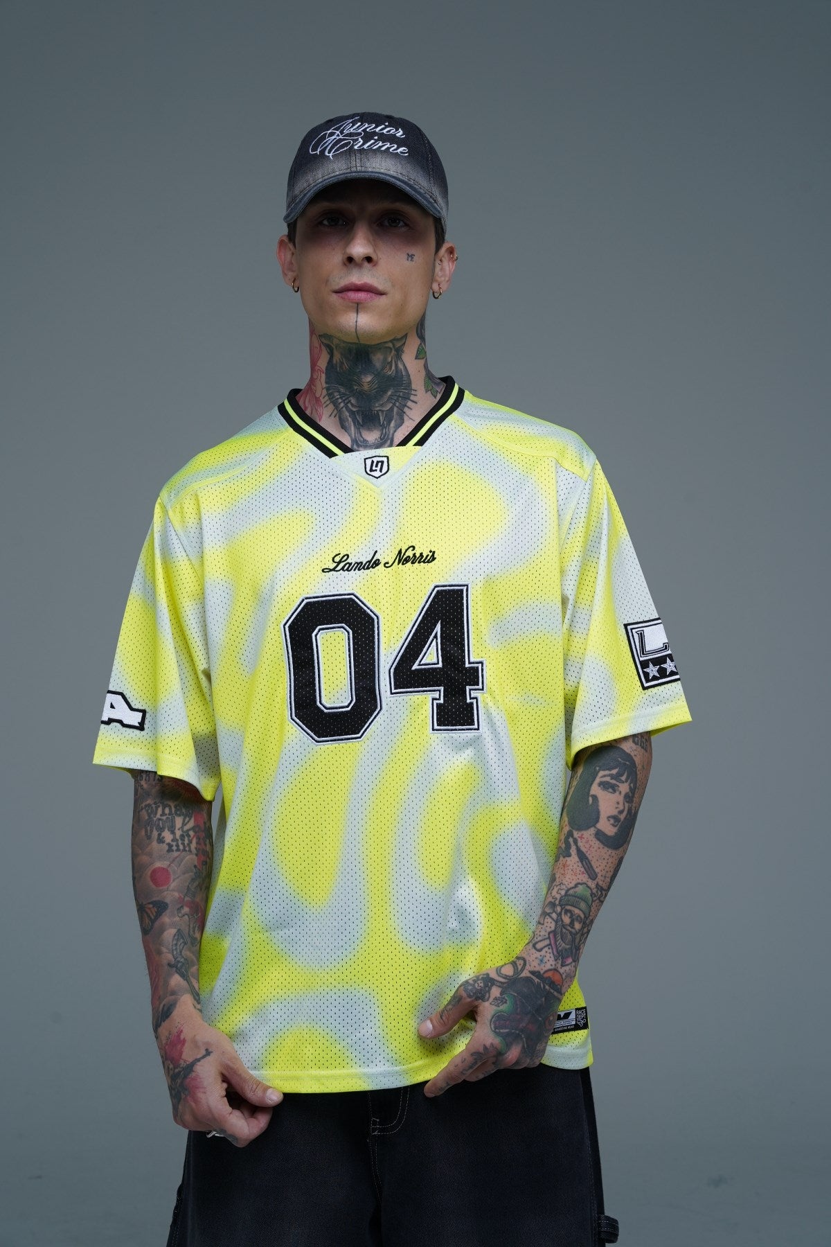 Patch Detay Neon Oversize Forma Tshirt