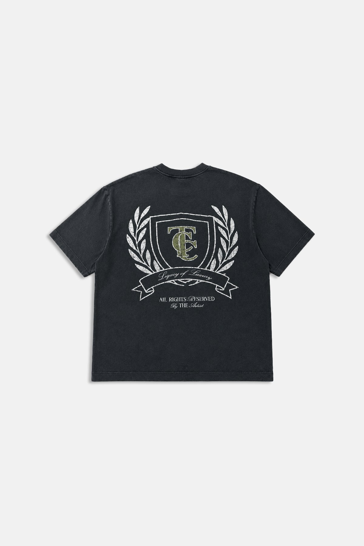 TCC Baskılı Antrasit Oversize Tshirt
