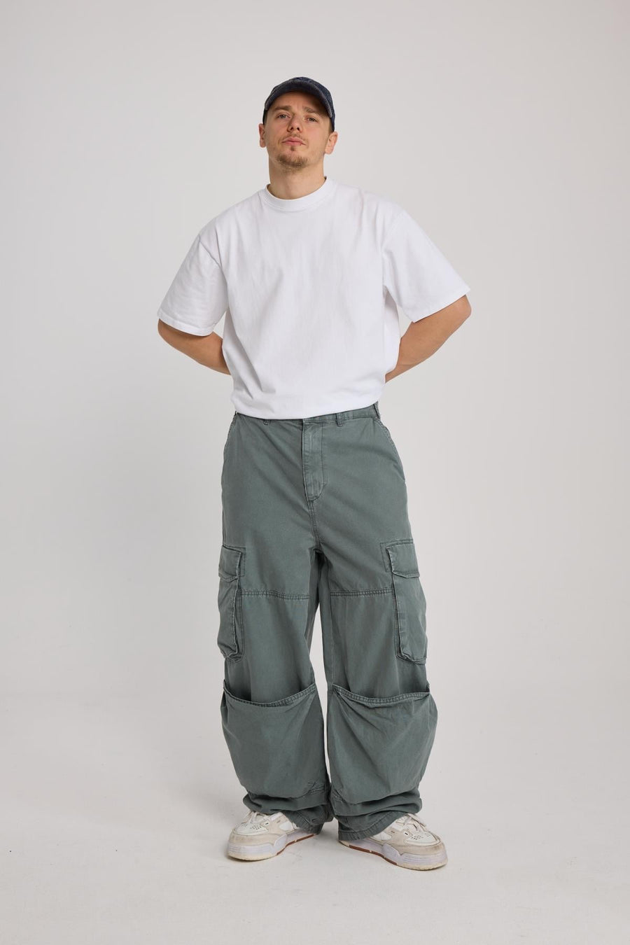 Kanguru Cep Detay Baggy Pantolon