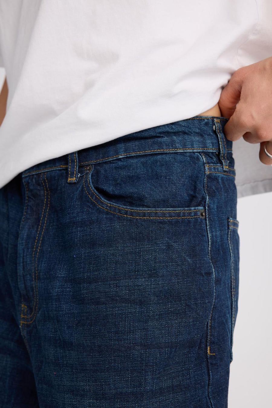Acid Wash Koyu Mavi Baggy Bdg Jean