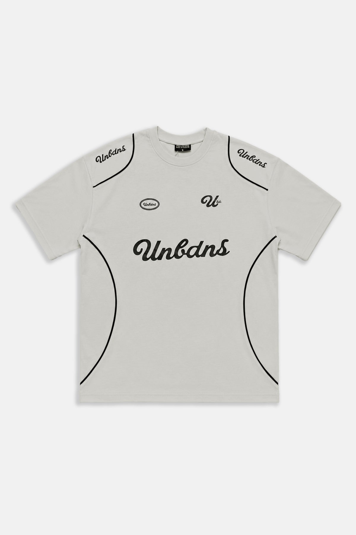 Unbnds Baskılı Gri Oversize Tshirt