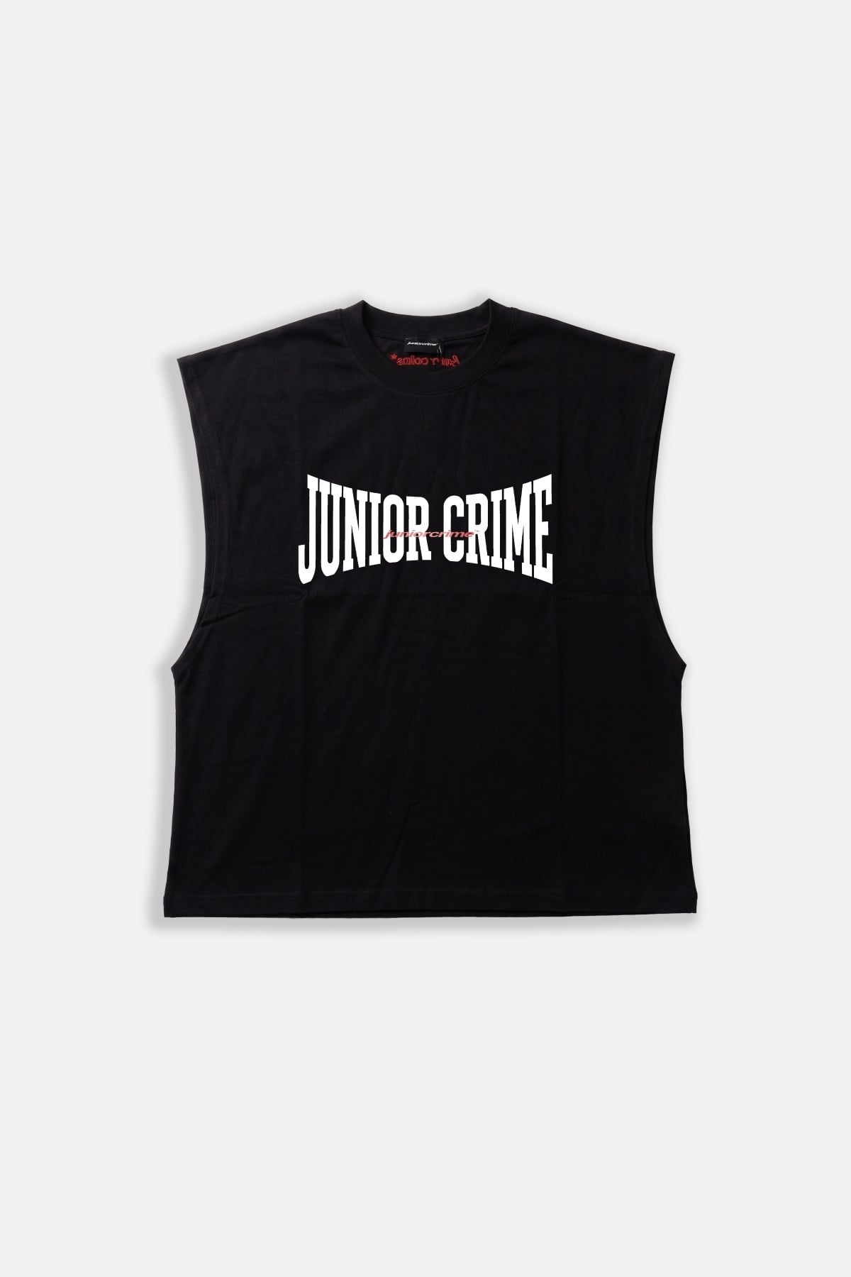 JR Eliptic Baskılı Boxy Fit Kolsuz Siyah Tshirt