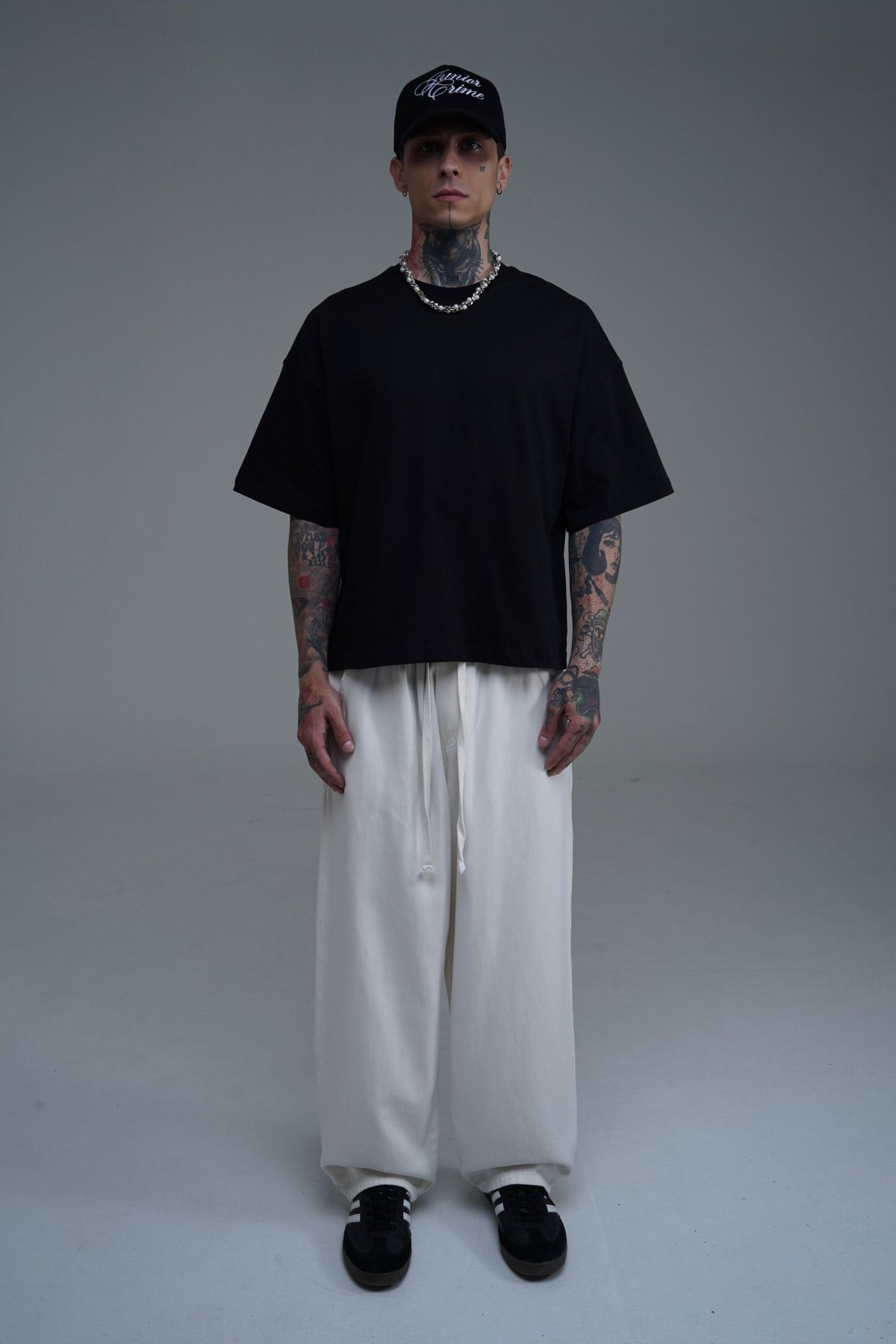 JR Siyah Boxy Fit Basic Oversize Tshirt
